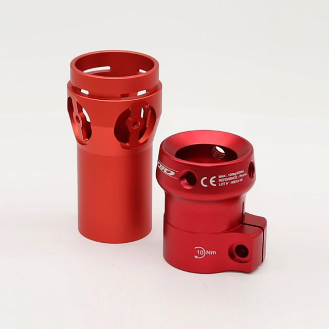 High Quality Custom CNC Machined Auminum Titanium Artificial Limbs parts Prosthetic Leg Lock Tube Adapter 