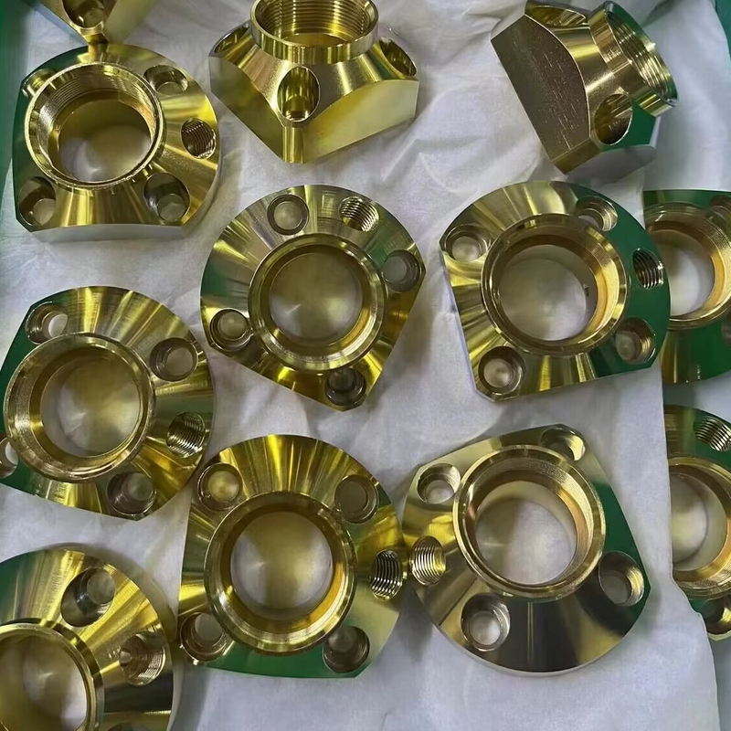 ODM Precision CNC Machining Custom Metal Brass Auto Parts with Gold Plating